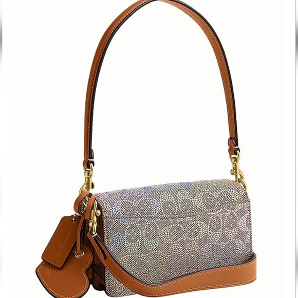 Coach Crystal Rainbow Ombre Signature Tabby Shoulder/Crossbody Bag - Picture 5 of 17